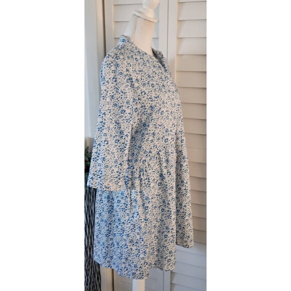 Tuckernuck Royal Shirt Dress Bluebell Floral 3/4 Sleeves L - Picture 4 of 8